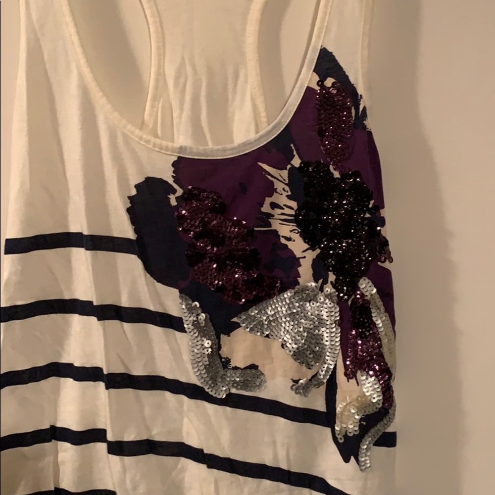 Express Racer Back Sequined Tank Top - Picture 2 of 3
